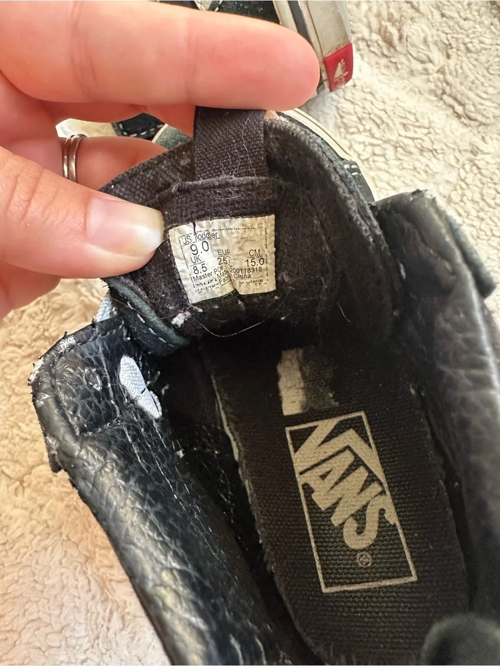 Vans | Black and White Toddler Sk8-Hi Zip Shoes | Size 9.0